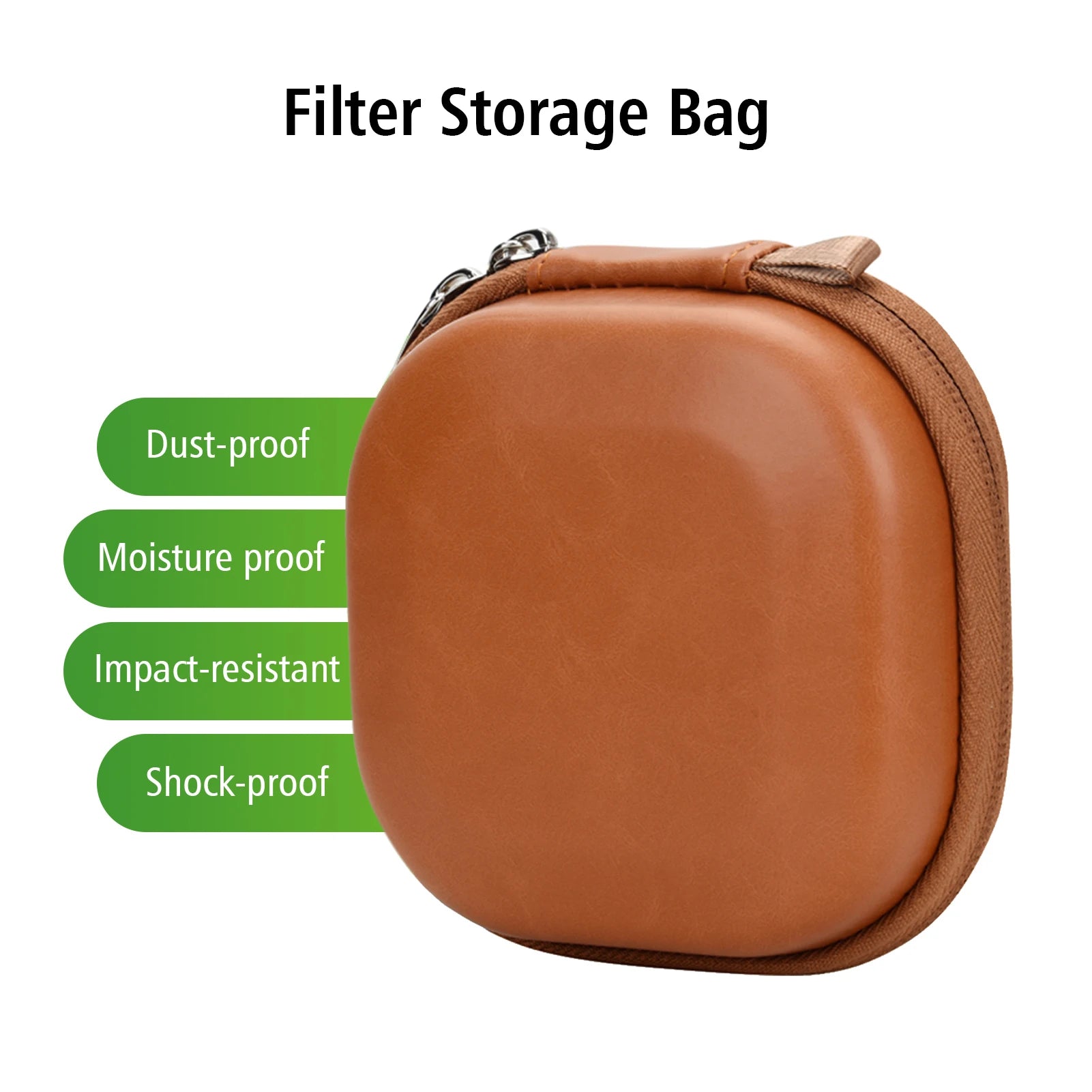 TANLE Filter Hard Storage Case PU Leather Protective Bag Dust-proof