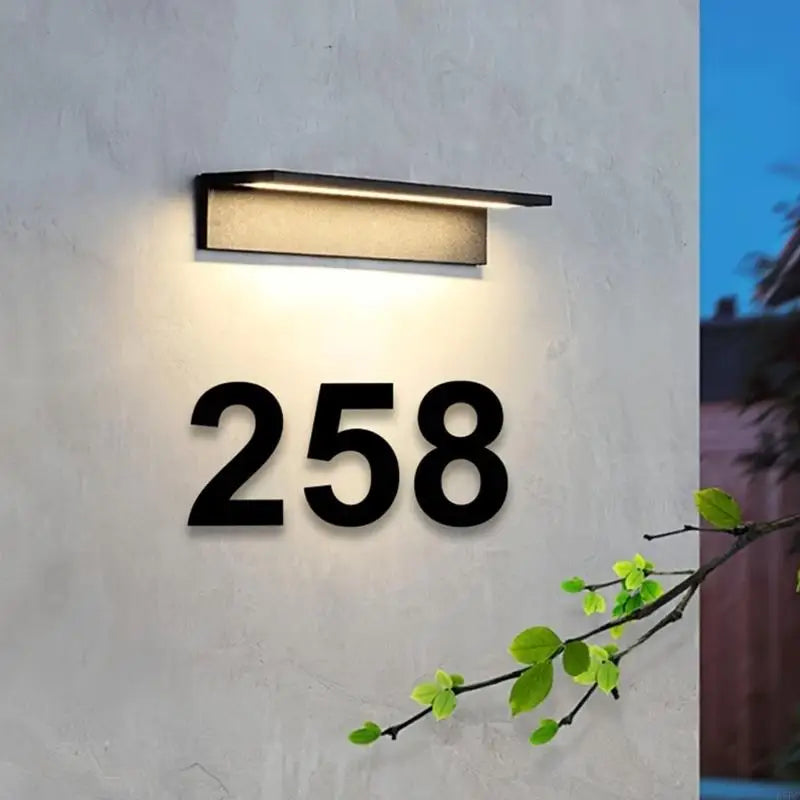 Floating Address Houses Number,Metal Modern Houses Number with Set for Door Garden Mailbox Decors Visibility Signage Zpaxo