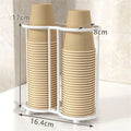 Wooden Disposable Cup Dispenser Rack & Desktop Organizer