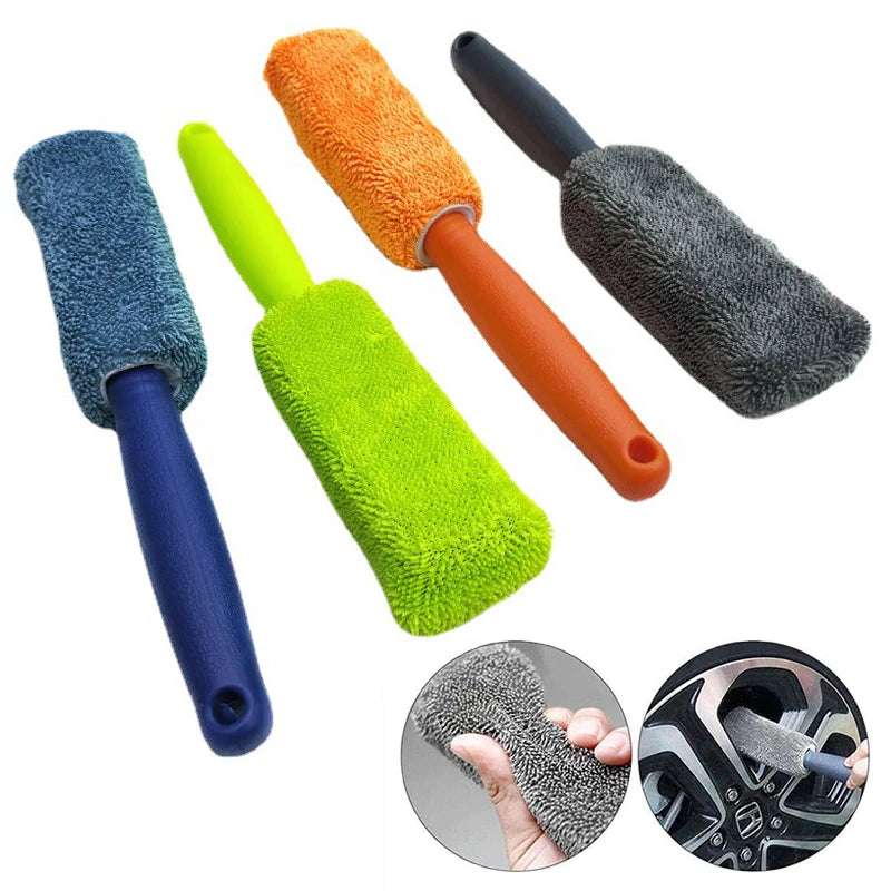 Microfiber Car Wheel & Tire Brush – Scratch-Free Auto Wash