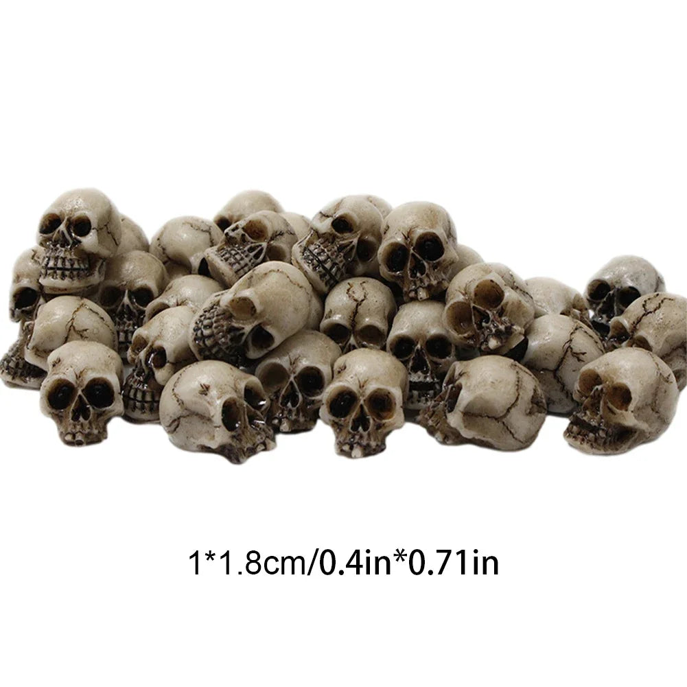 Gothic Skull Sculptures Decorative Halloween Skeleton Model Festival