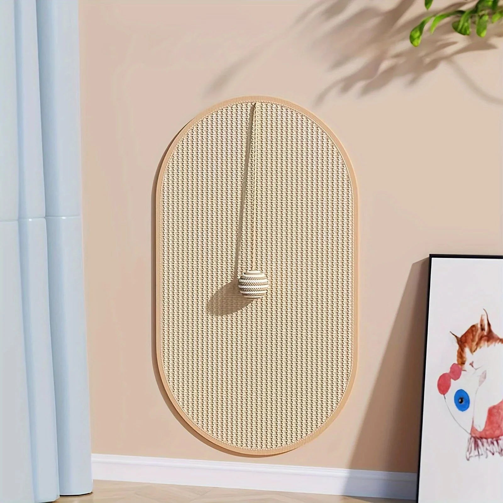 Durable Sisal Cat Scratch Pads Wall Sofa Claw Grinding Board Stickers