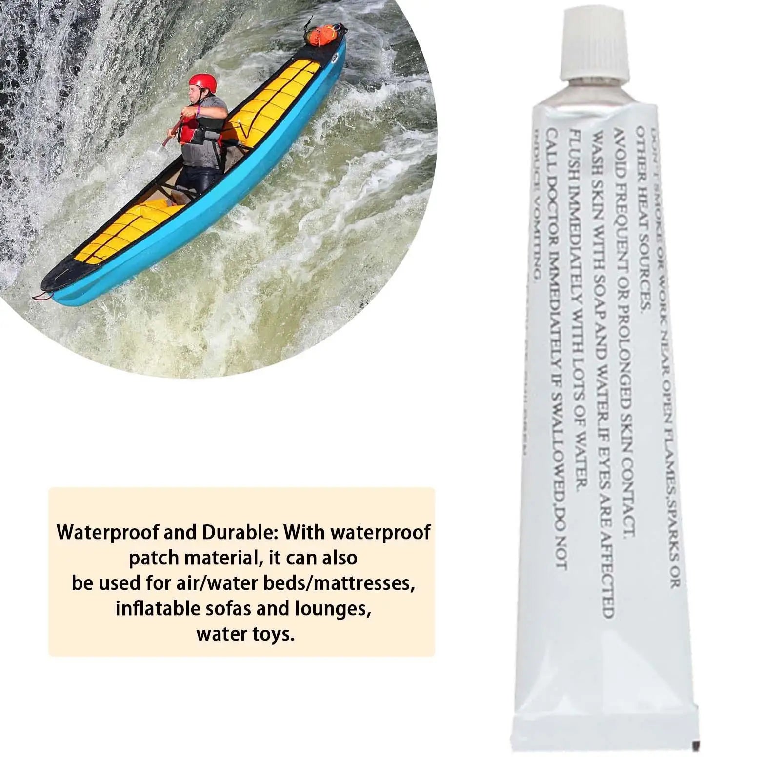 PVC Kayak Repair Glue Heavy Duty Inflatable Boat Adhesive Waterproof