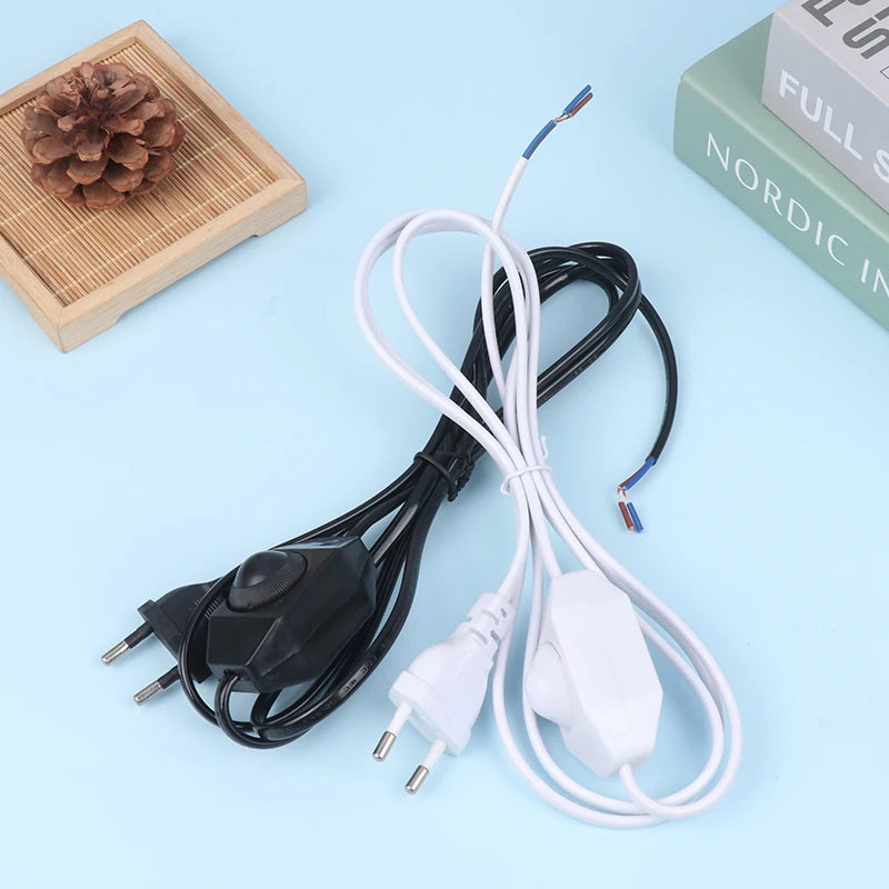 1Pcs 1.8M Extension Cord With Dimmer EU Plug Control Switch Power Cable Cord EU Plug For Table Lamp 220V Electricity Wire Zpaxo