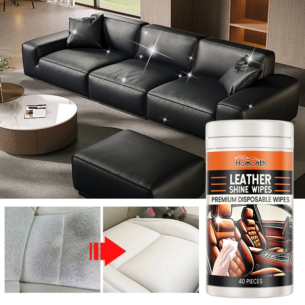 Car Interior Cleaner Wipes Disposable Leather Conditioner Conditioning
