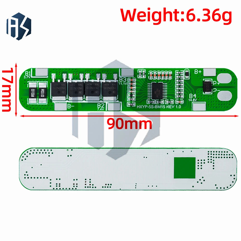 5S 15A 18 5V BMS Protection Board 18650 Li-ion Battery Packs Lithium Zpaxo