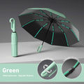 Strong Windproof Automatic Umbrella 72 Bones Sunshade Uv Protection Folding Men's Umbrella Buckle Rain Large Parasol for Women Zpaxo 33Lvxianxzhei 10K metal-fiber composite