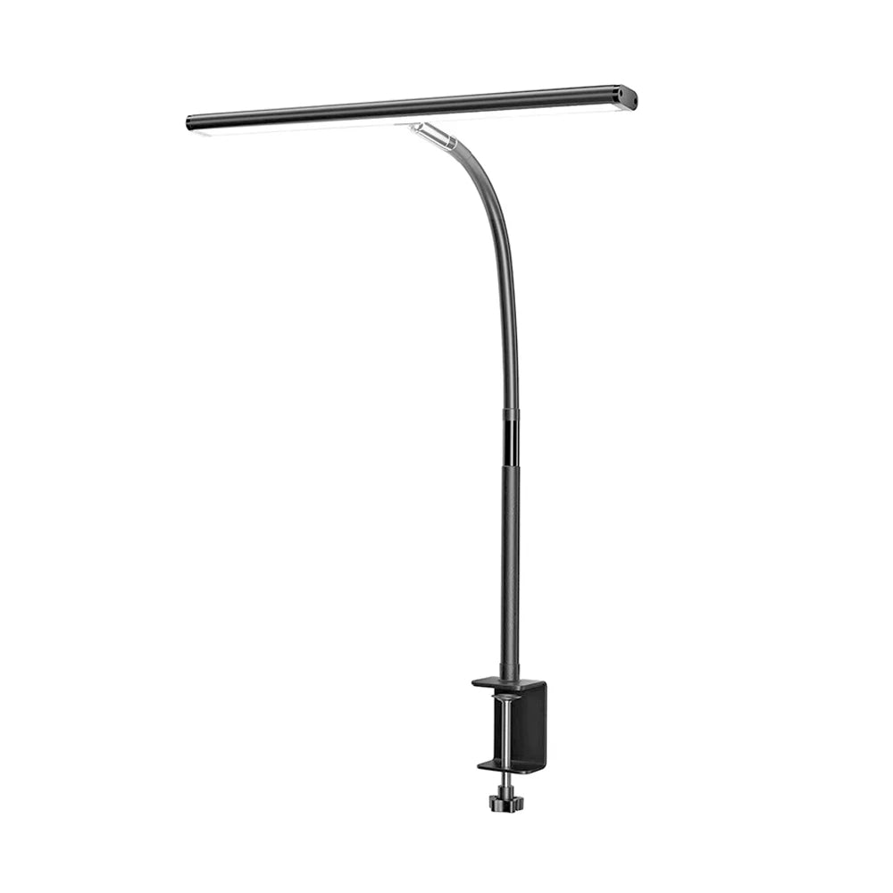 24W Ultra Bright LED Desk Lamp with Clamp 3 Head Automatic Dimming Atmosphere Lighting LED Table Lamps for Office Computer Dest Zpaxo Single Head USB