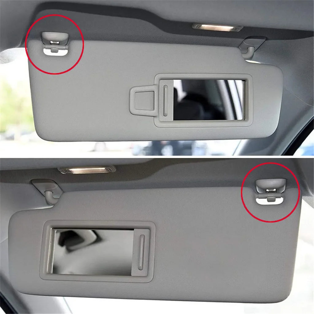 Audi Sun Visor Clip Hook Bracket 2-Pack Gray – 8U0857562A