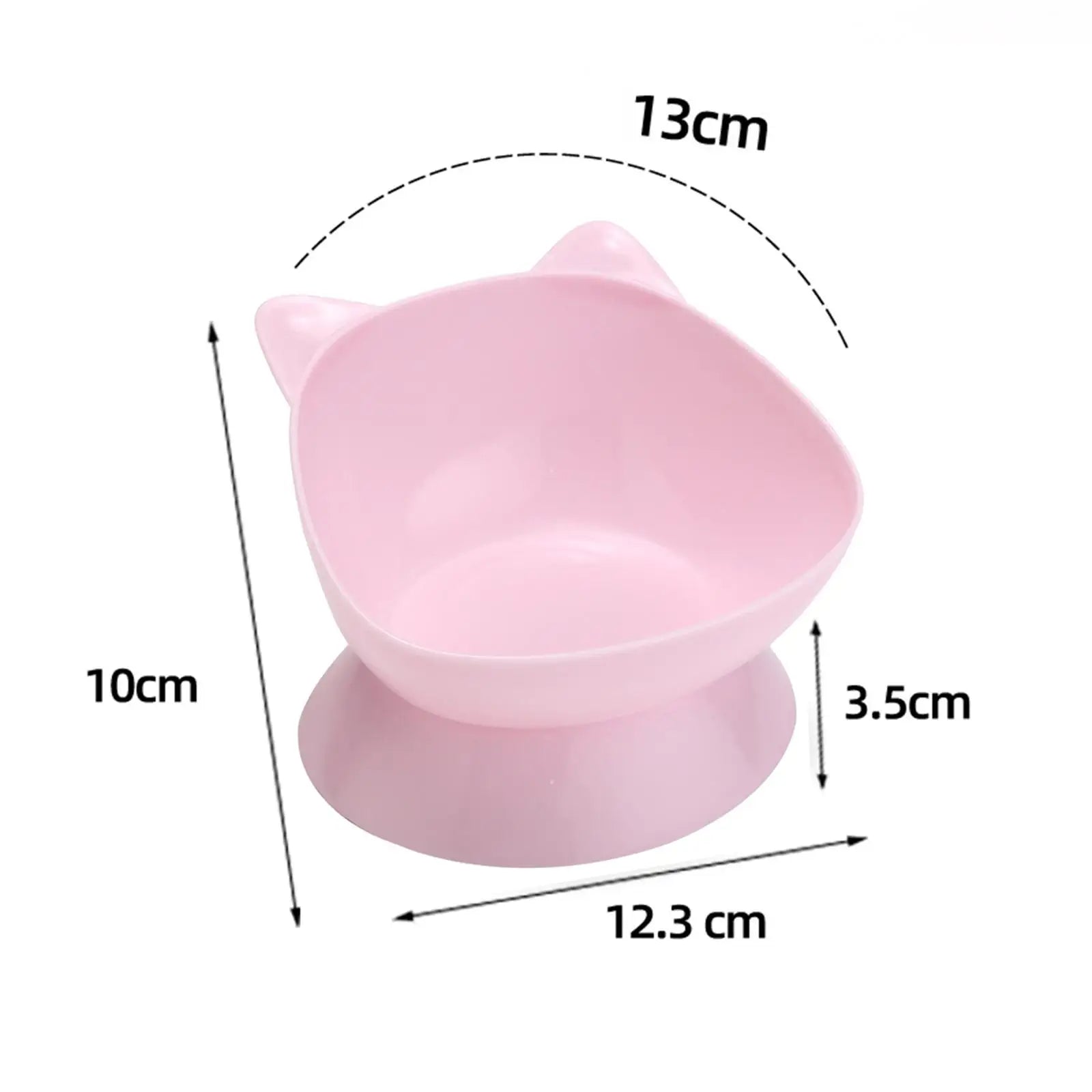 Raised Cat Bowl Small Dog Waterer Protect Pet's Spine Stable Durable Tilted Pet Feeder Kitten Water Bowl for Small Medium Dogs Zpaxo
