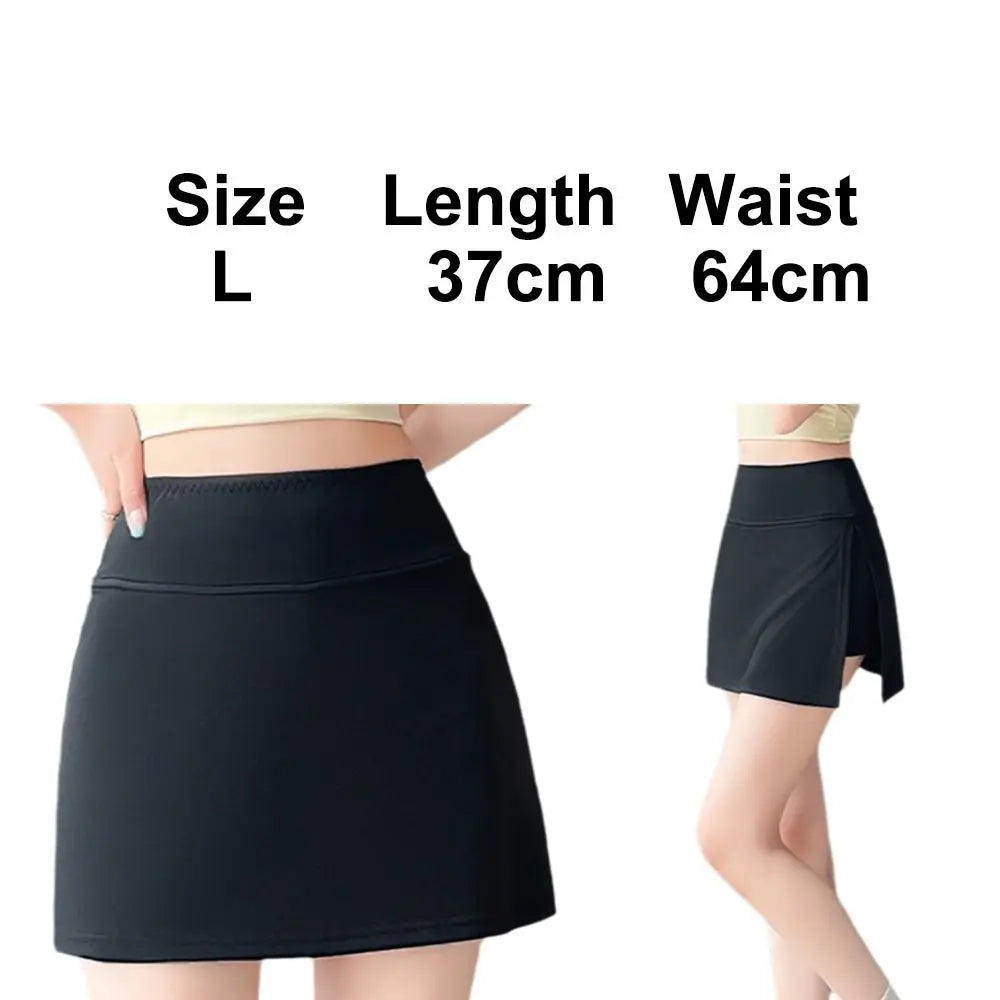 Y2K High-Waist Tennis Skirt Quick-Drying Elastic Sports Shorts Slim Running Pants Yoga Practice Zpaxo