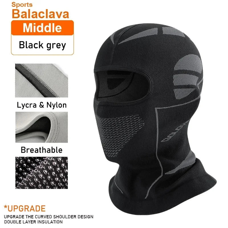 Winter Breathable Balaclava Motorcycle Full Mask Cycling Mask Helmet Hood Moto Riding Neck Face Mask Climbing Fishing Skating Zpaxo Middle black
