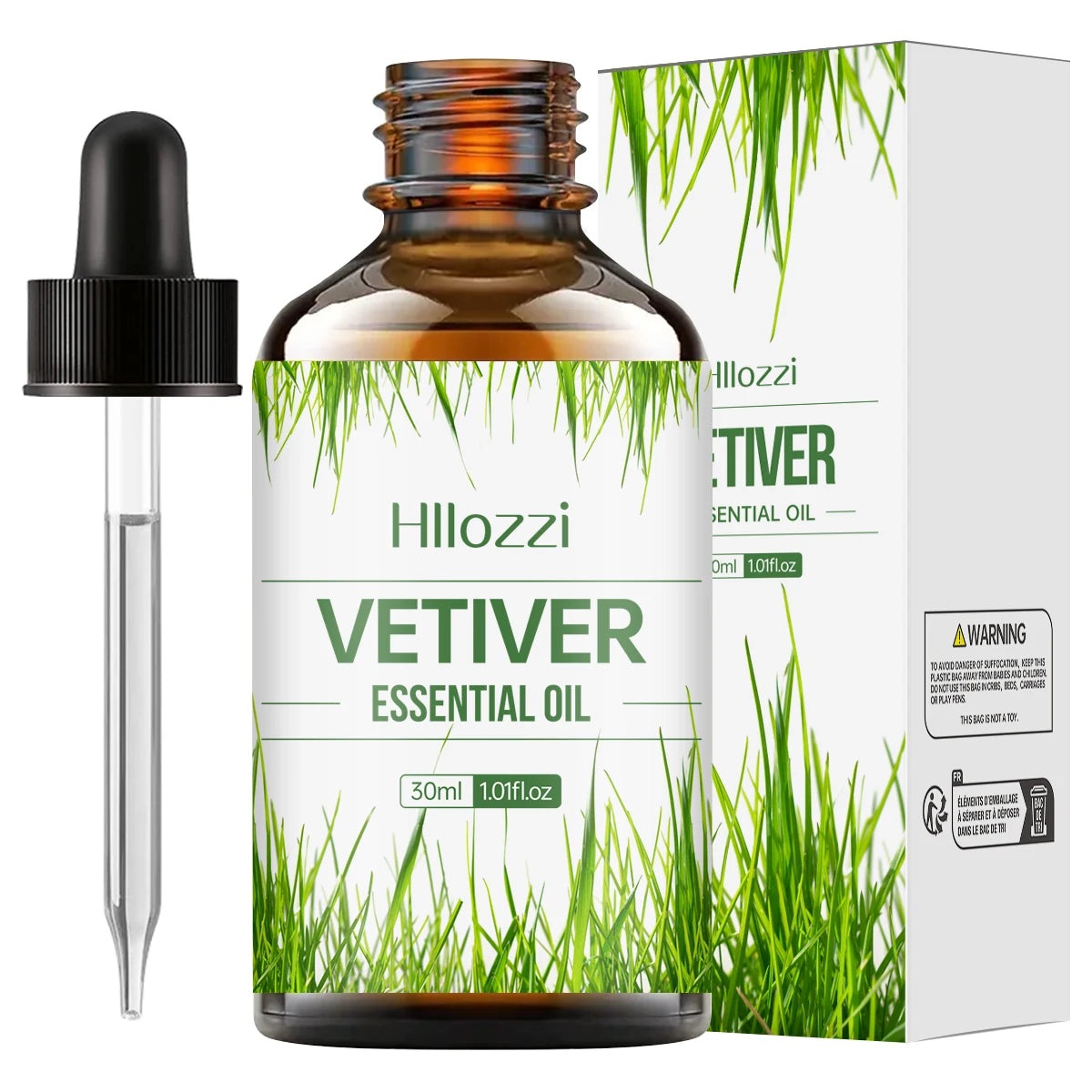 Vetiver Essential Oil Pure Relieve Stress Suitable Aromatherapy Zpaxo VETIVER 30ml