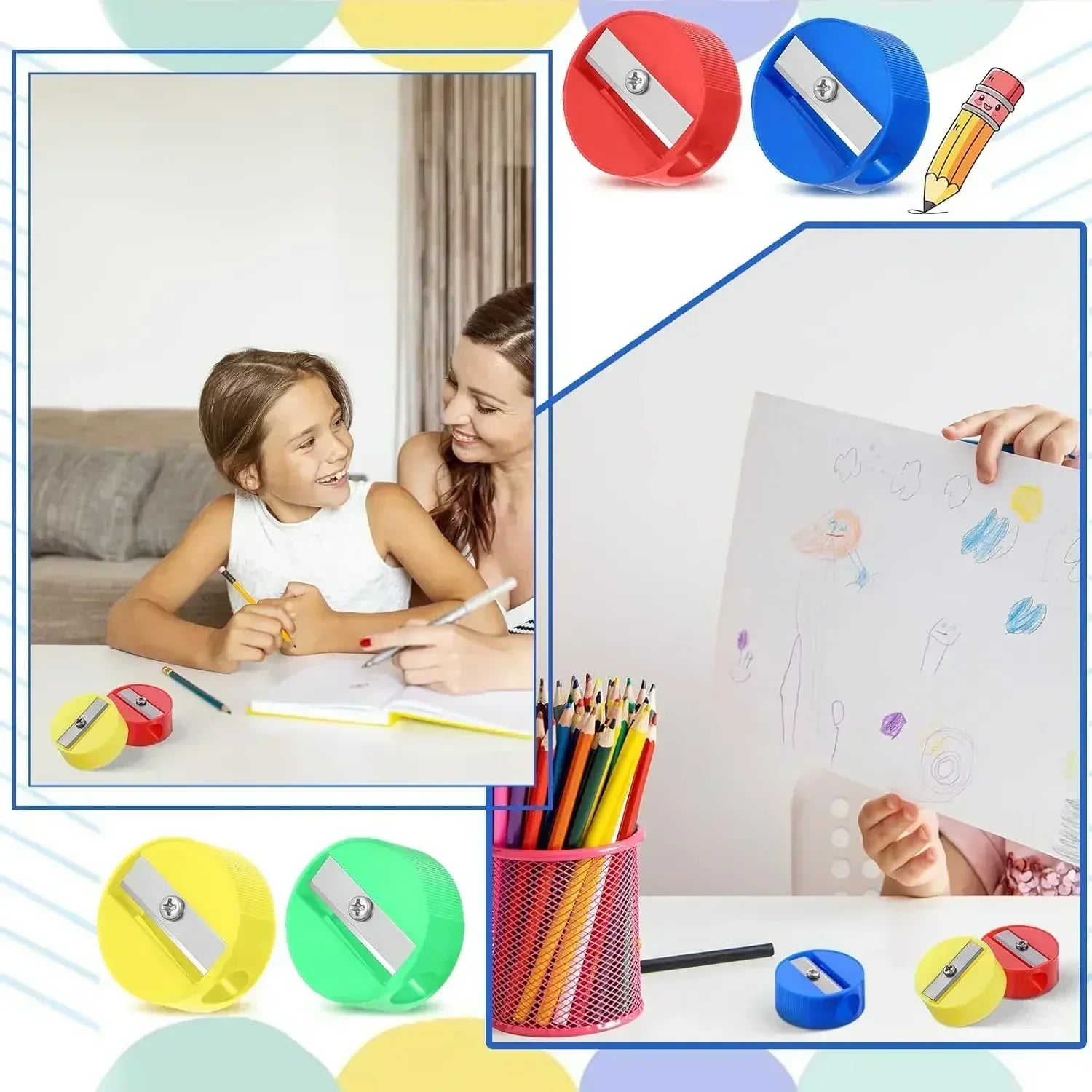 Colorful Mini Pencil Sharpener Wholesale Manual Handheld Children's Zpaxo