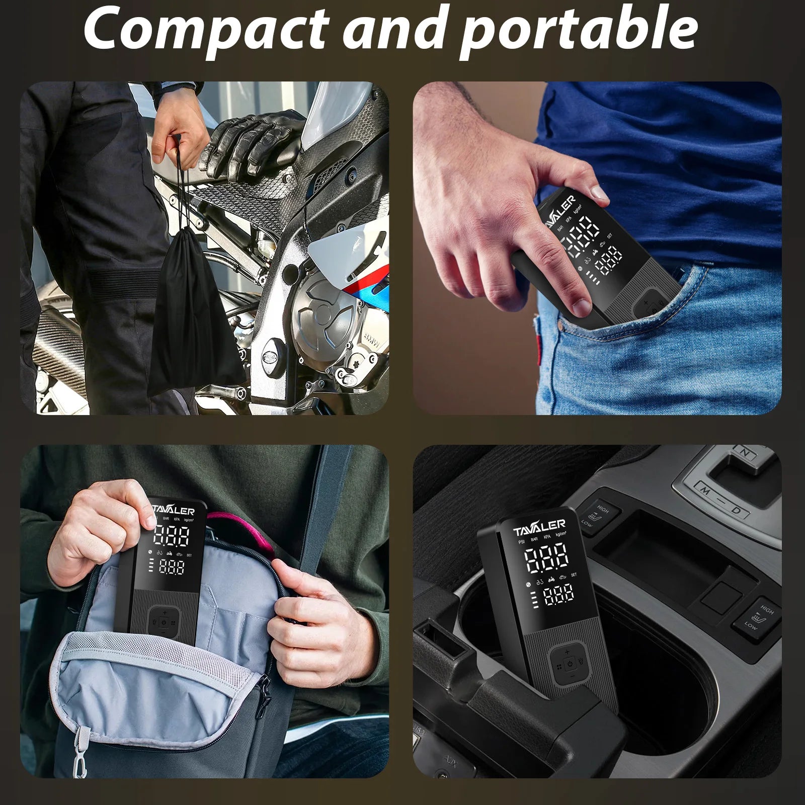 Wireless Air Pump 150psi Portable Electric Tire Inflator For Car Bicycle Motorcycle Air Compressor Injector Bike Accessories Zpaxo