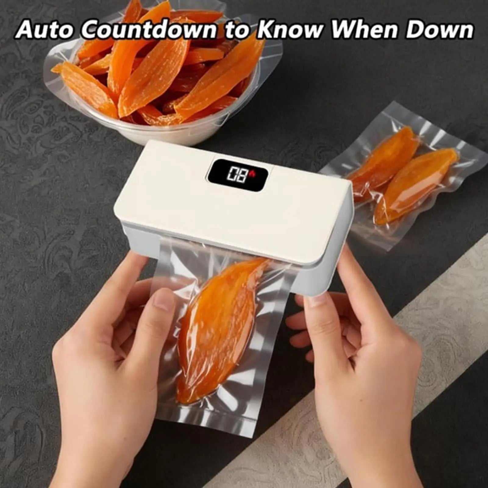 Mini Sealer Rechargeable Adjustable Speed LED Display Heat Seal