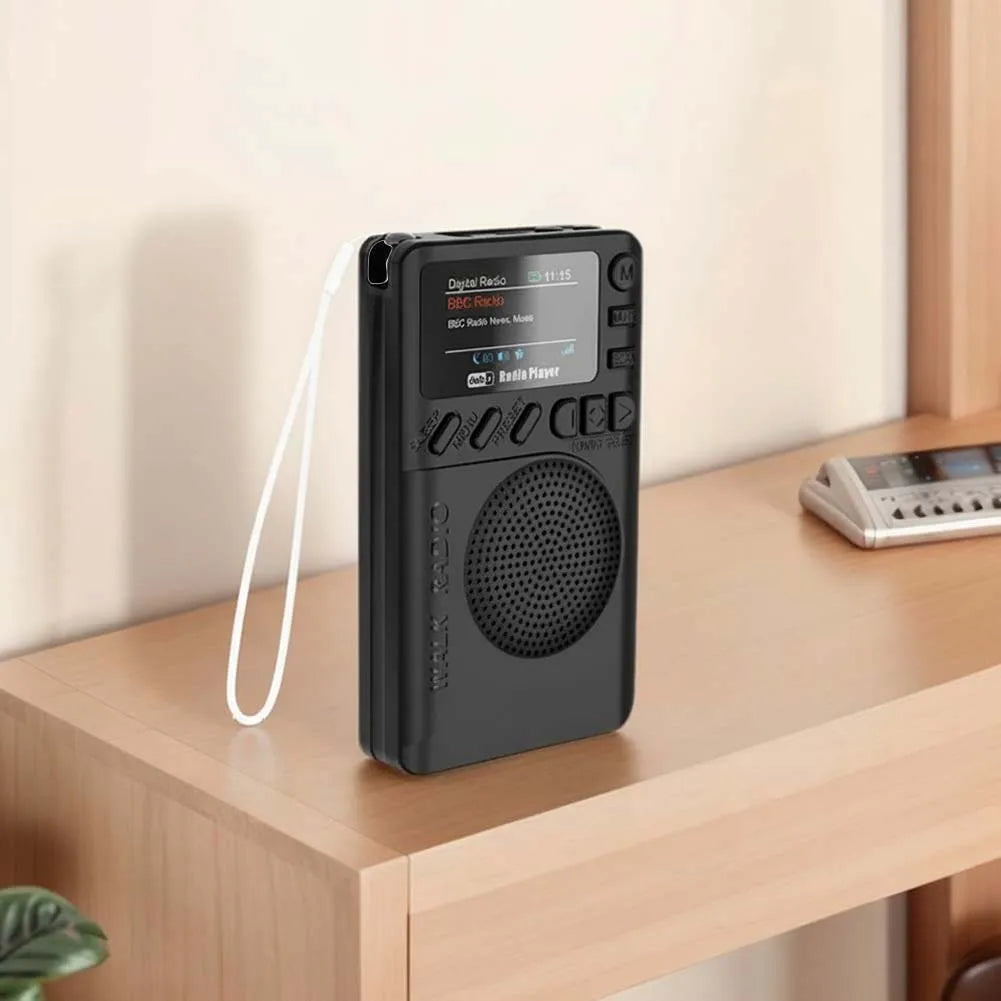 Mini DAB FM Digital Radio Headphone Jack Portable Speaker BT5 0