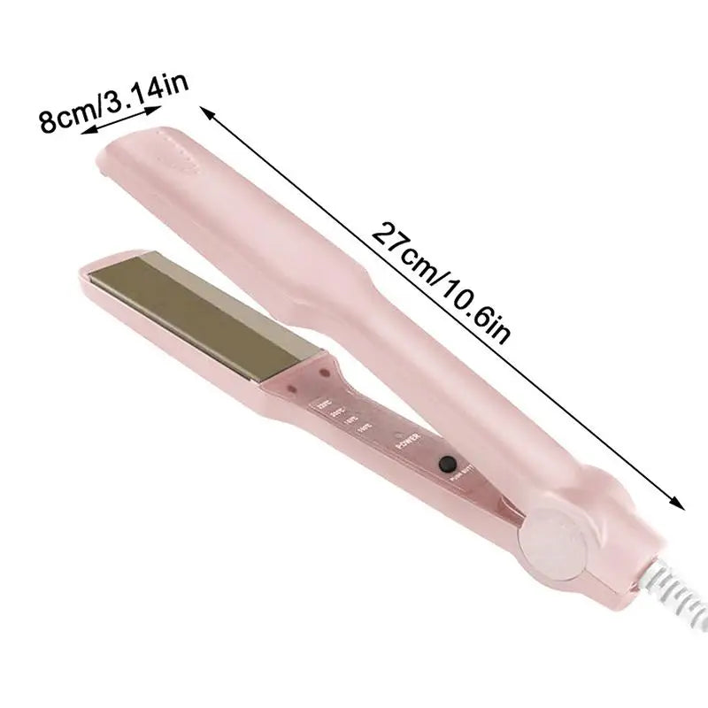 2-in-1 Ceramic Hair Straightener & Curling Iron | 4 Heat Settings