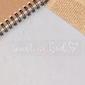 Christian Faith Heart Car Decal – Trust in God Bible Verse