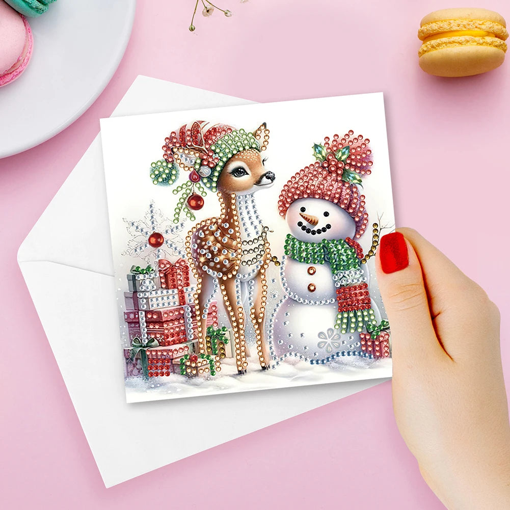 DIY Rhinestone Diamond Art Mosaic Postcards Greeting Cards Birthdays