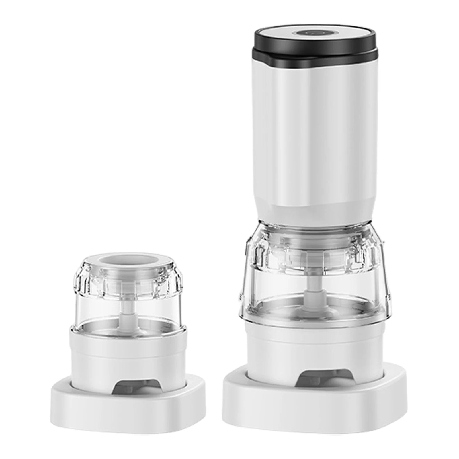 Quick Spice Grinder Pepper Grinder Mill Rechargeable Electric Salt Pepper Grinder Adjustable Spice Mill Automatic Kitchen Gadget Zpaxo 200955-white
