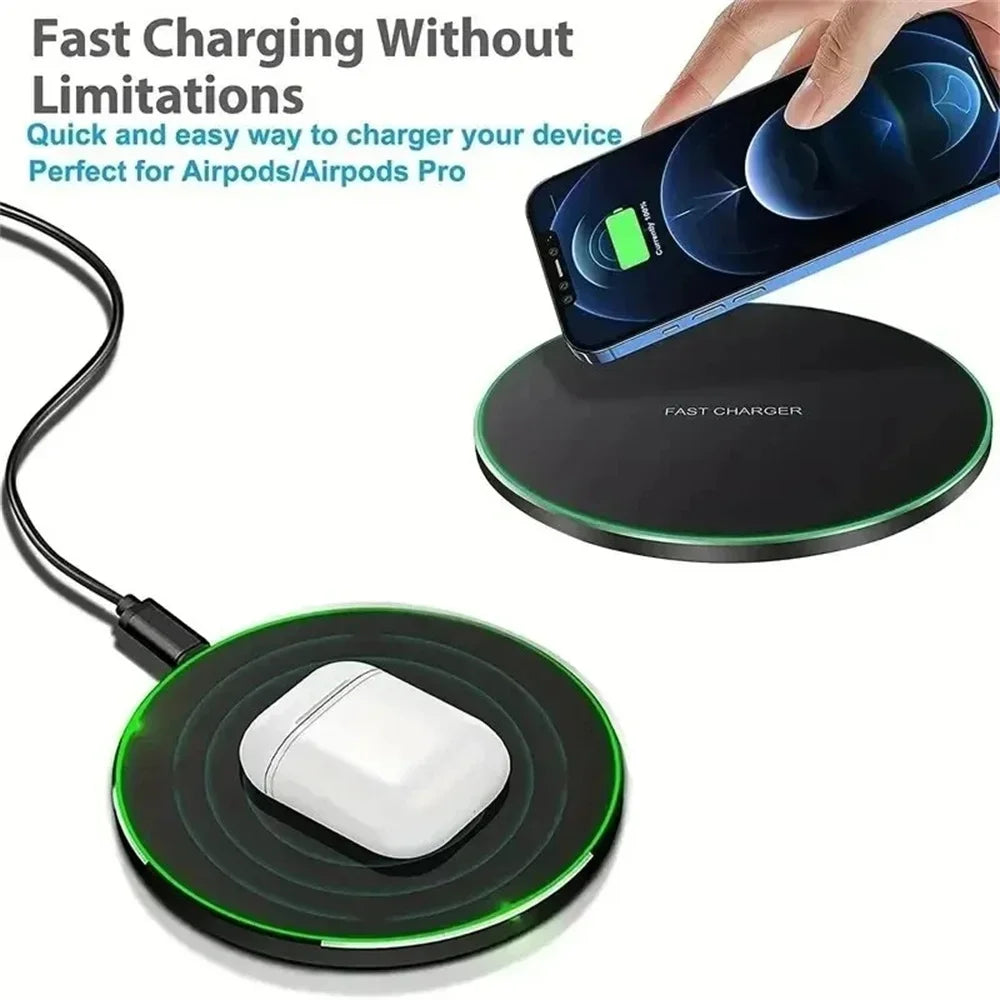 15W Wireless Fast Charging Pad – iPhone & Samsung Compatible Wireless Charging Pad Zpaxo