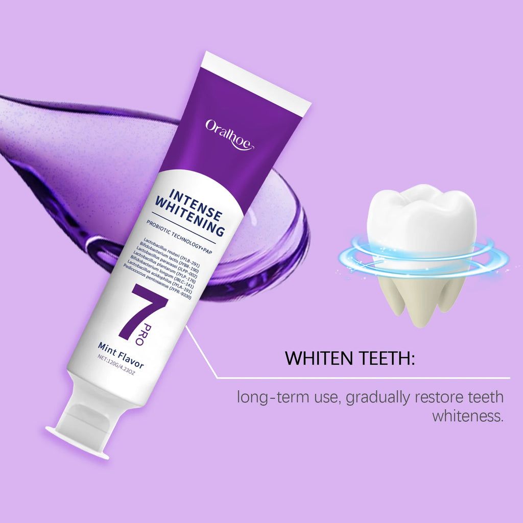 Purple Hydroxyapatite Whitening Toothpaste Removal Plaque Stain Dental Bleaching Cleaning Oral Hygiene Fresh Breath Toothpaste Zpaxo