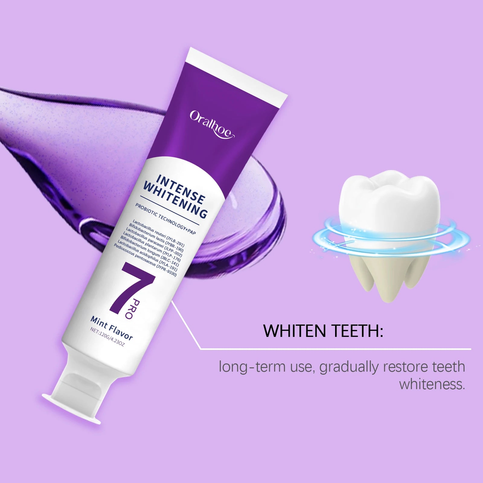 Purple Hydroxyapatite Whitening Toothpaste Removal Plaque Stain Dental Bleaching Cleaning Oral Hygiene Fresh Breath Toothpaste Zpaxo