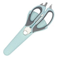 Kitchen Scissors with Storage Rack Muilt Function Scissors with Refrigerator Magnetic Box Tool Adsorption Suction Holder Storage Zpaxo blue