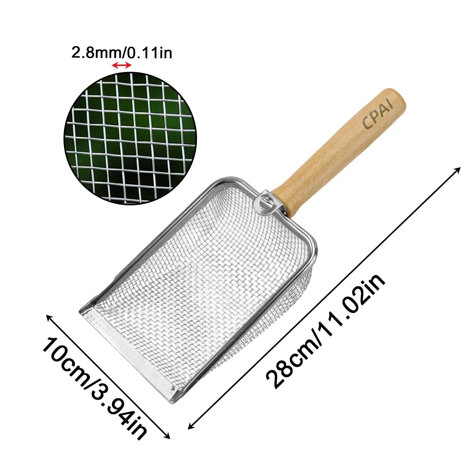 Soil Sifter Stainless Steel Garden Sieve Compost Rust Proof Hand