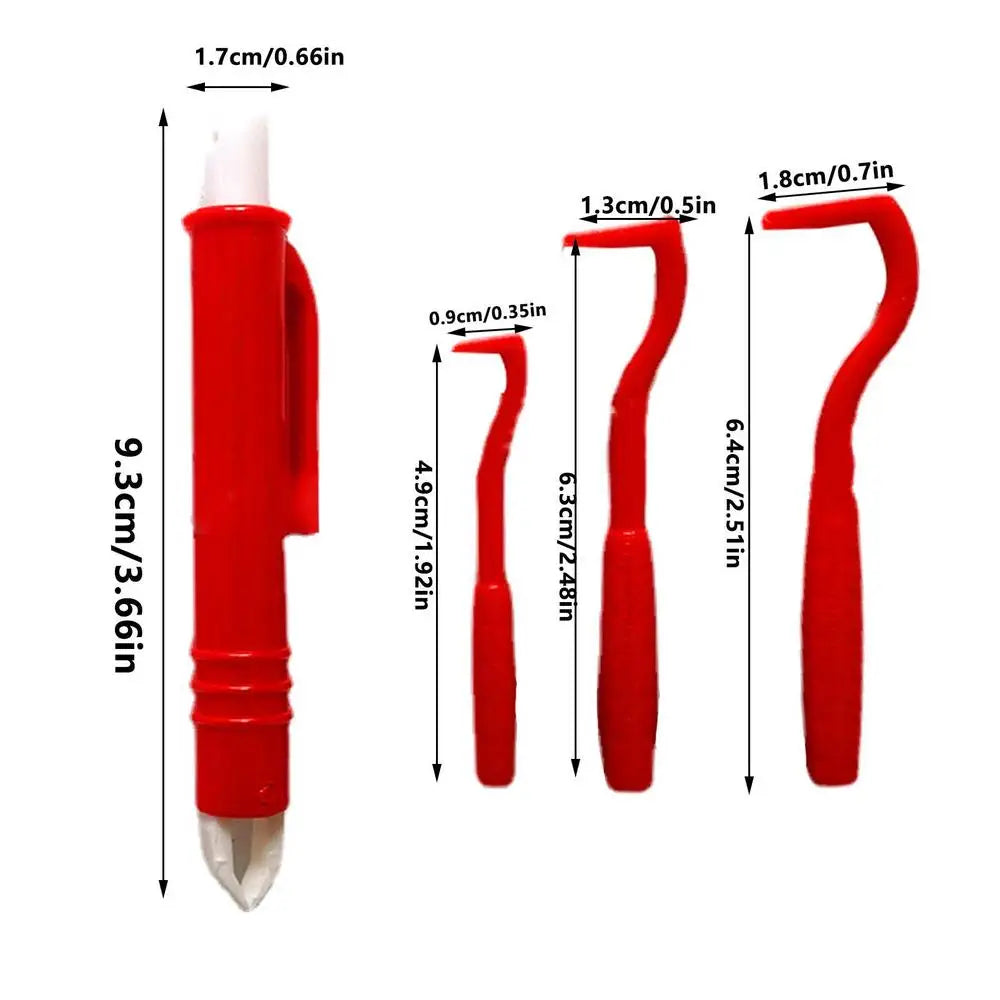 Flea Remover Hook Tick Tweezer Pull Pet Cat Dog Clamp Accessaries Zpaxo Red