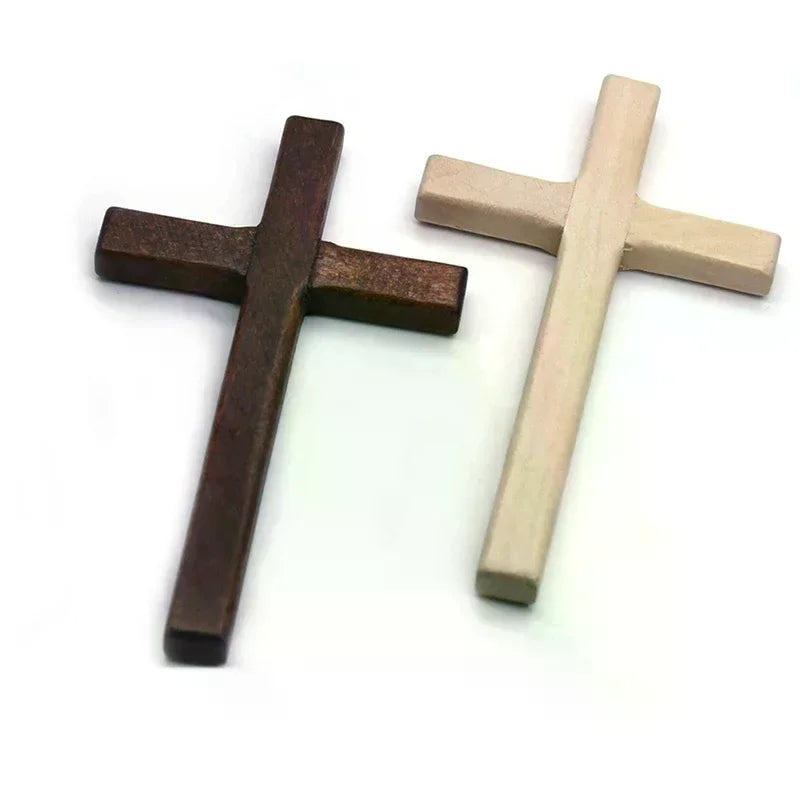 Christian Wooden Cross Hanging Wall Large Long Crucifix Two Zpaxo