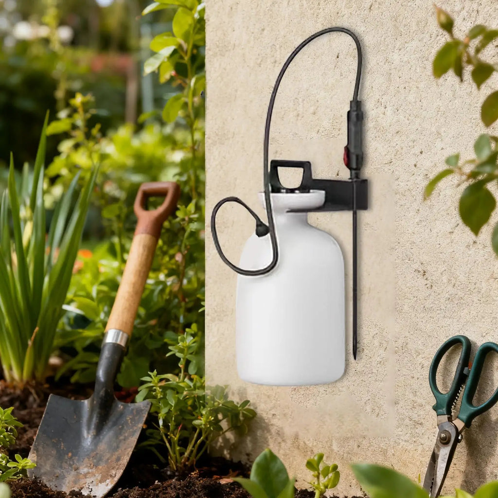 Garden Pump Sprayer Holder Save Space Pump Sprayer Storage Holder Wall-Mounted Garden Tool Organizer for Yards Porches Gardens Zpaxo