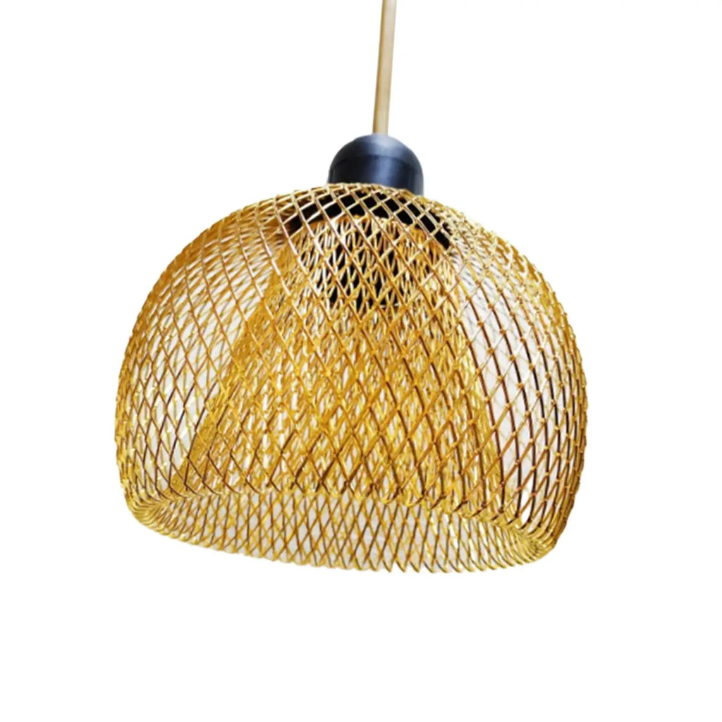 Vintage Woven Metal Pendant Lamp Shade – Boho Hanging Light Pendant Lamp Shade Zpaxo