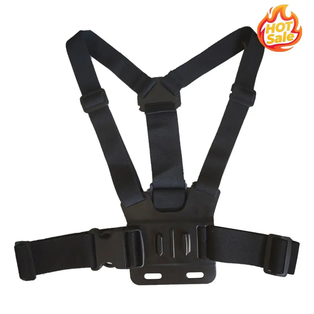 Chest Mount Harness Compatible for GoPro 12/11/10 Action Camera Chest Harness Holder Harness Mount Holder with J Shaped Base Zpaxo