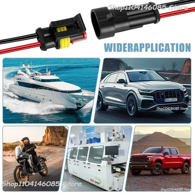 Automotive Connector Electric Motorcycle Connectors Waterproof Quick Connect Kit with Wire,Suitable for Cars and Ships Connector Zpaxo