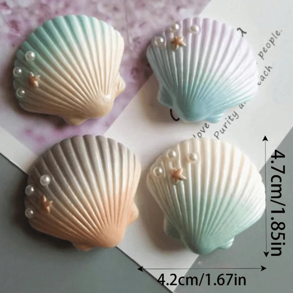 Shell Starfish Cake Decoration Resin Ocean Themed Cake Topper for Birthday Party Baby Shower Wedding Cake Decor Zpaxo