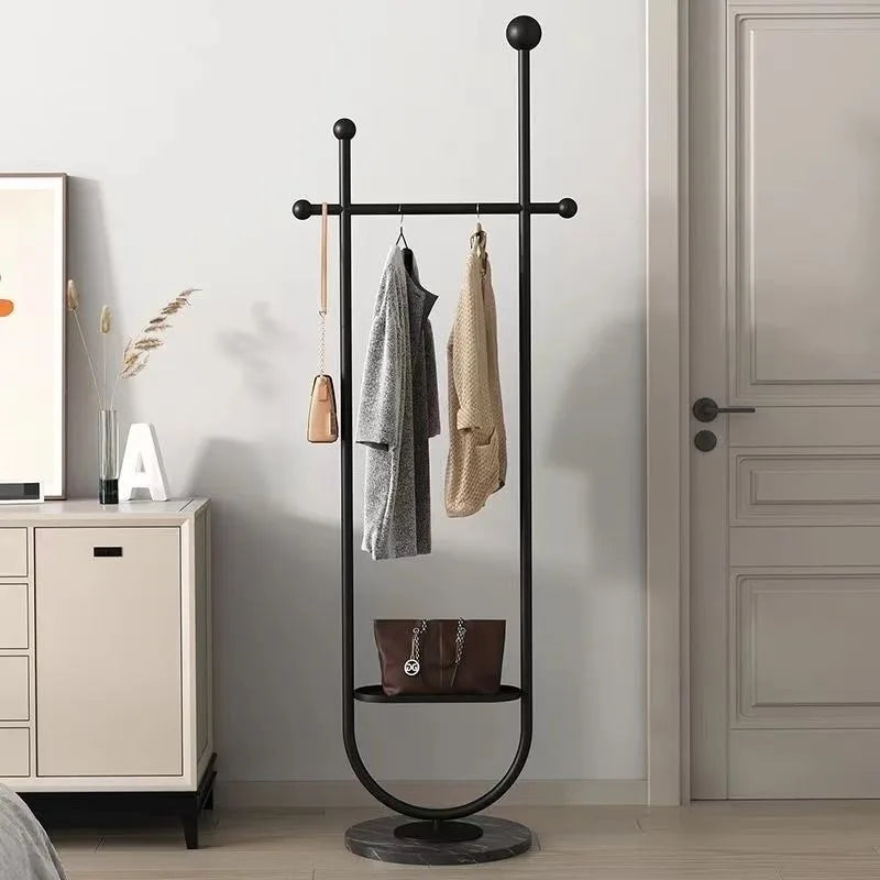 Floor Standing Coat Rack Light Luxury Hat Stand Hooks Freestanding