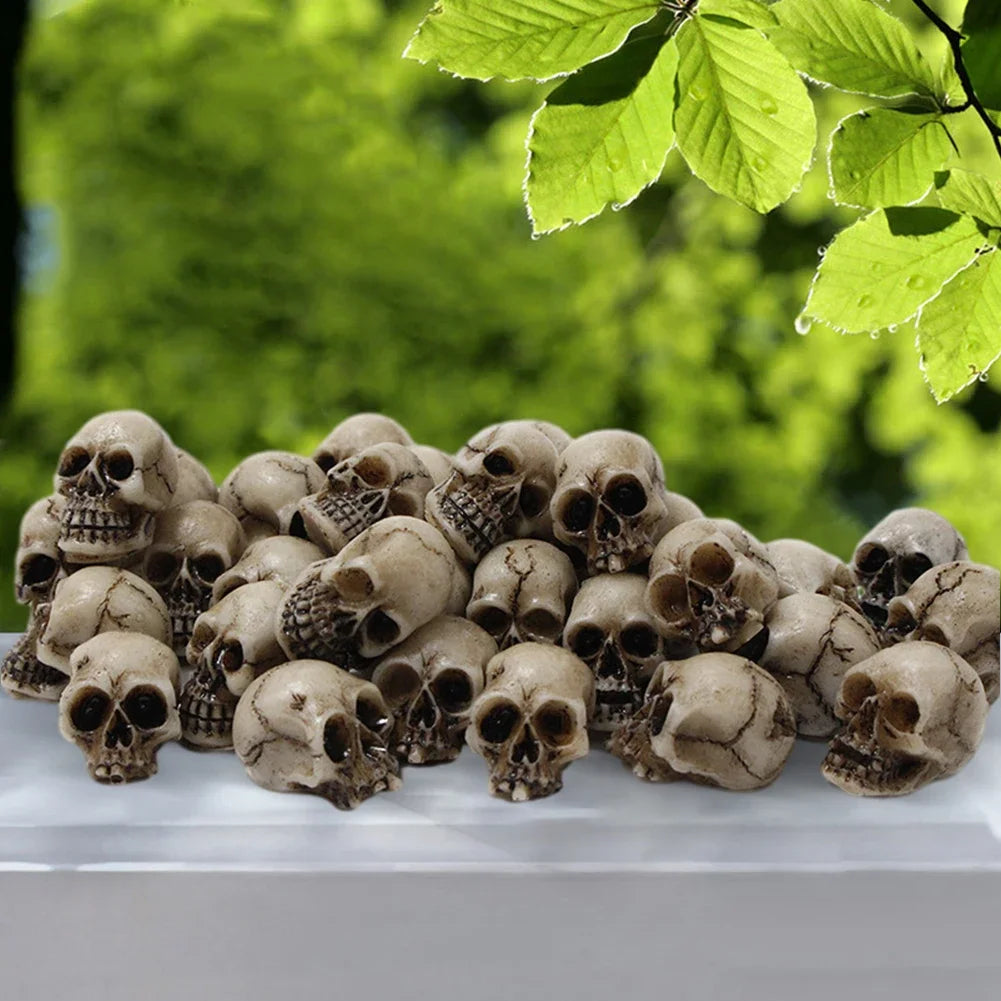 Gothic Skull Sculptures Decorative Halloween Skeleton Model Festival