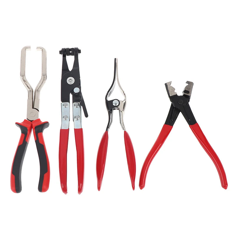 4-Piece Hose Clamp Pliers Set – Auto Oil Pipe & Filter Tool