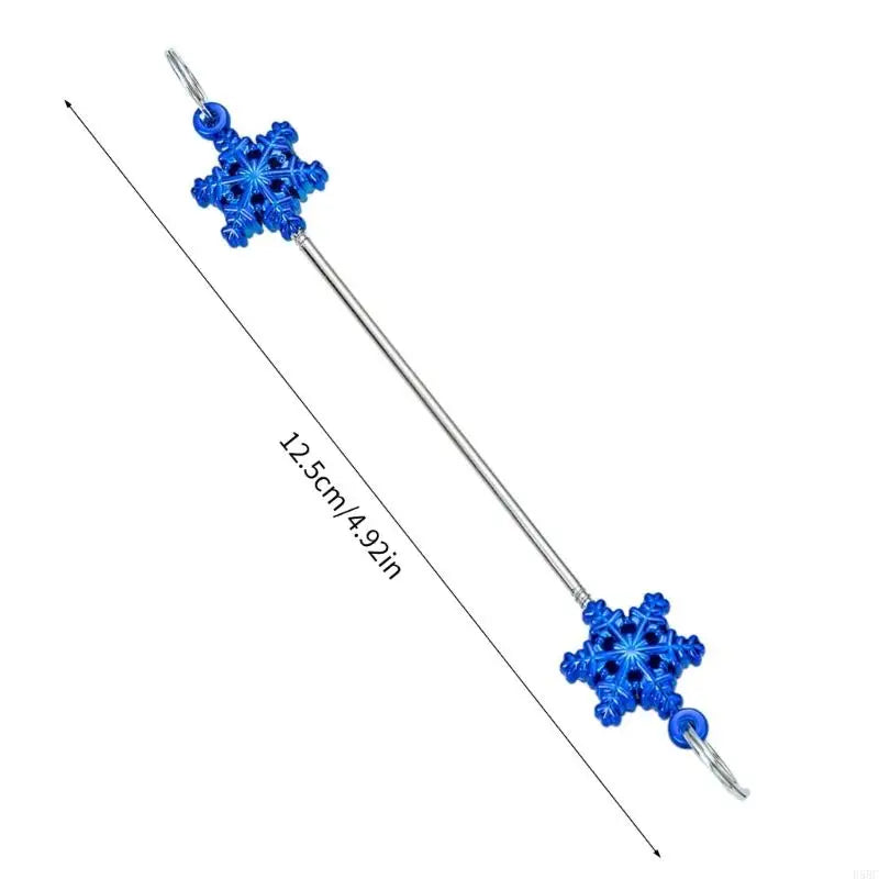 6 Metal Snowflake Ornament DIY Bead Crafts Christmas Tree Holiday
