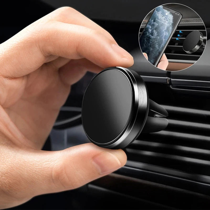 Round Magnetic Phone Holder Car GPS Support Air Vent Mount Magnet Zpaxo