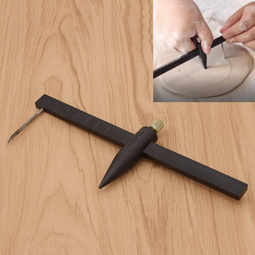 Compass Circle Cutter Caliper Measure Ruler Tool Clay Pottery Ceramic