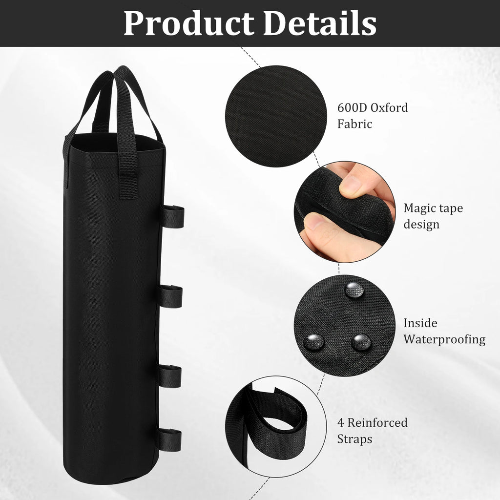 4pcs Heavy Duty Canopy Weights Sand Bags 600D Oxford Waterproof Tent Anchor Windproof Weight Bag for Pop Up Gazebo Camping Outdo Zpaxo