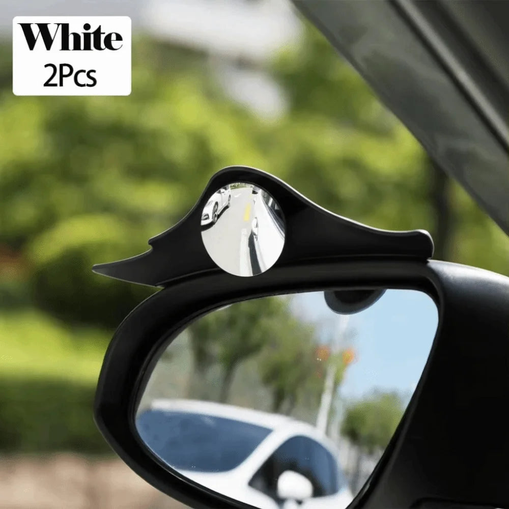 360 Degree Adjustable Car Mirror Wide Angle Frameless Convex Side Zpaxo