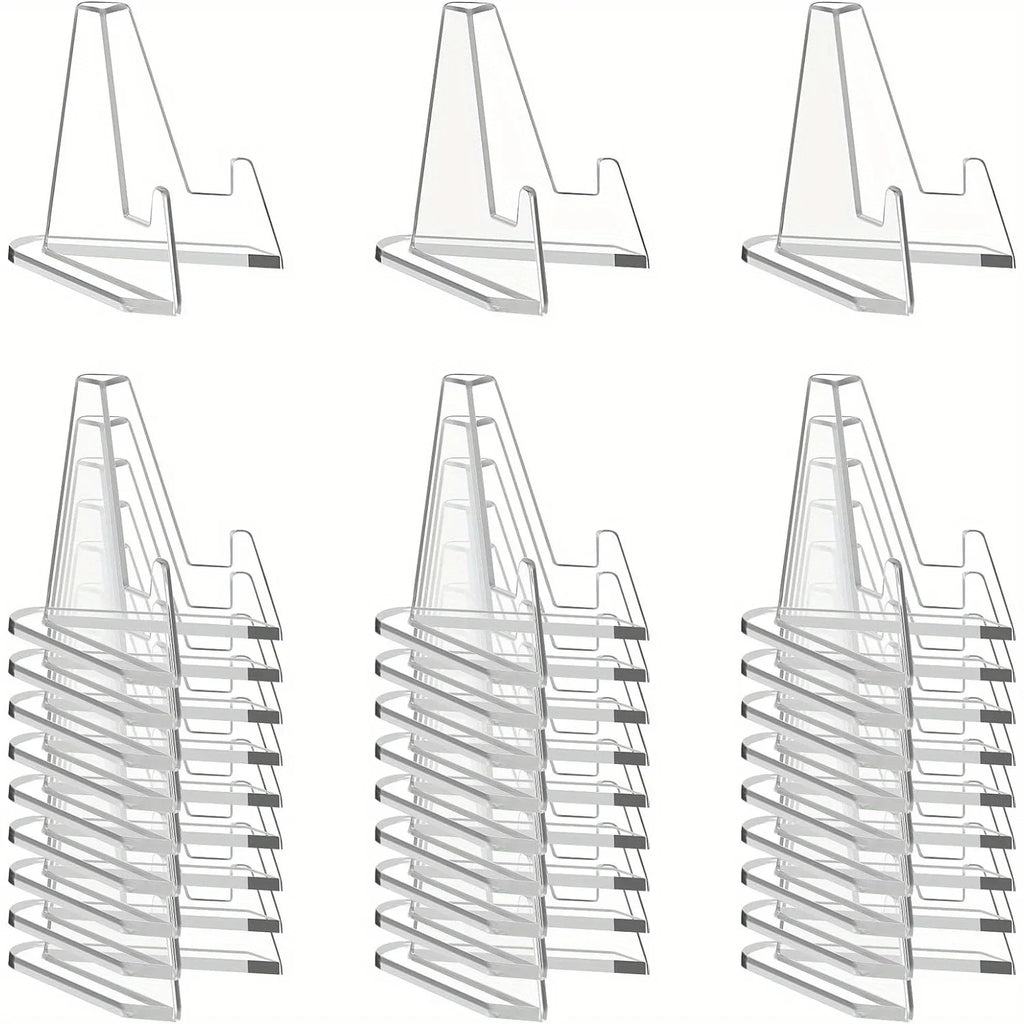 Acrylic Coin & Trading Card Display Stands – 10/30 Pack