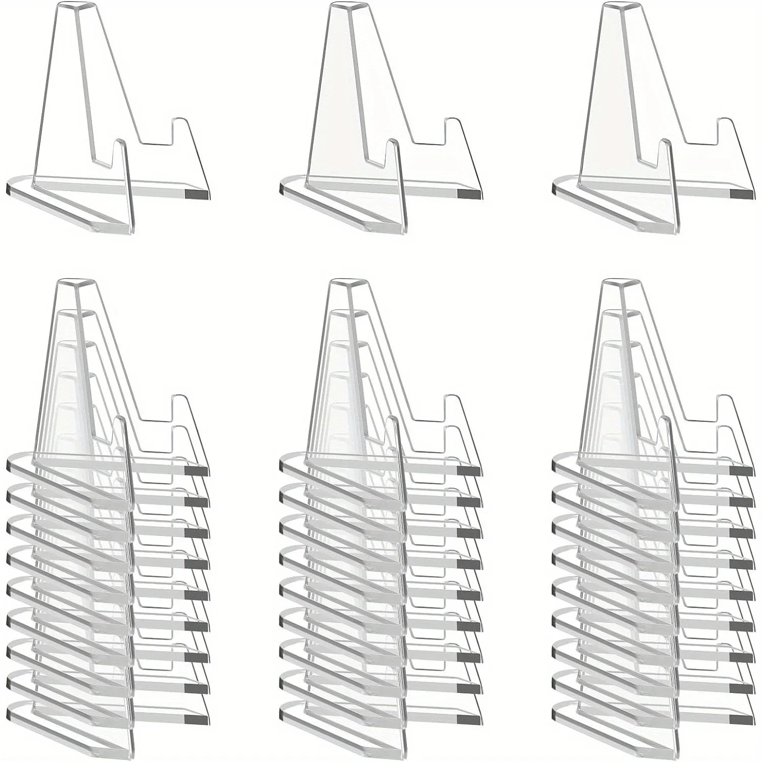 Acrylic Coin & Trading Card Display Stands – 10/30 Pack
