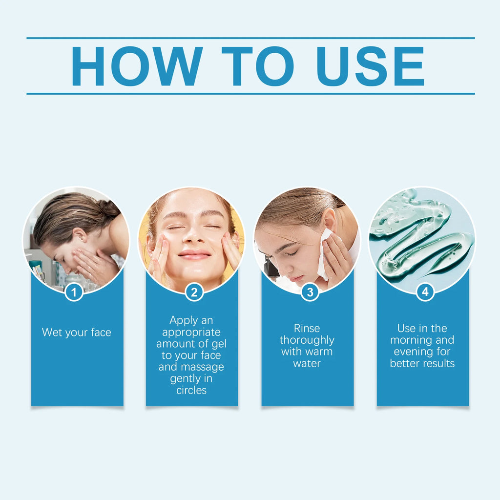 Beta-Panthenol Gel Cleanser: Gentle Cleansing, Leaves Skin Soft and Tender – Transparent Gel, Refreshing Facial Cleanser Zpaxo