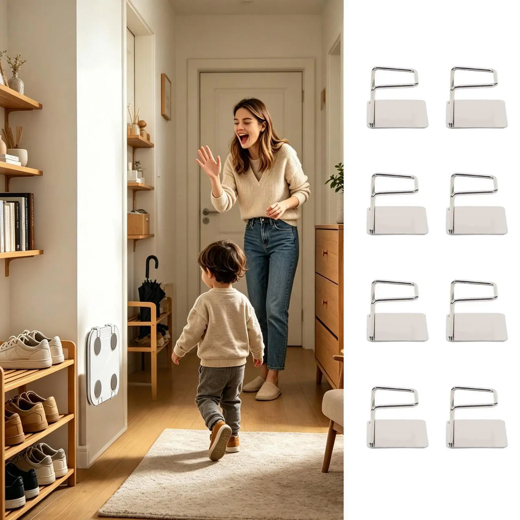 Scale Holder Wall Mount 8 Vertical Adhesive Storage Rack Weight