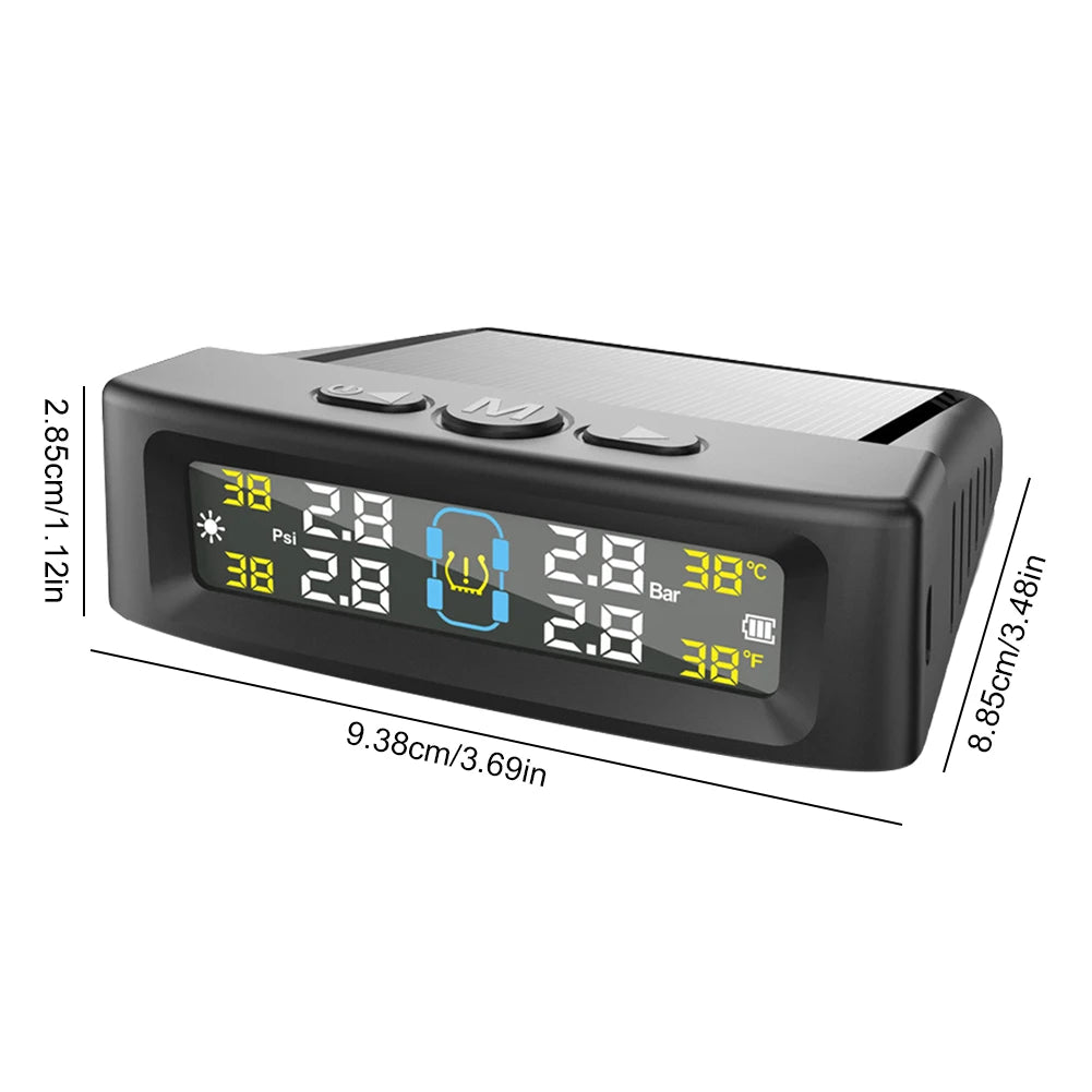 Tire Pressure Monitoring System 4 Sensors Monitor Universal TPMS Car
